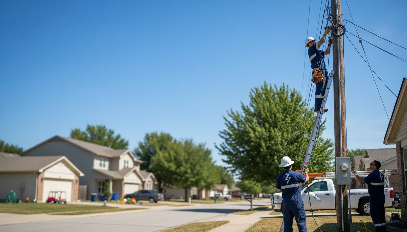 Residential electrician providing installation services in Hampden, ME